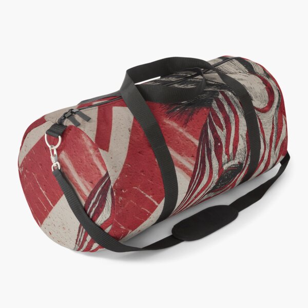 Item preview, Celebrate Wildlife Freedom with a Bold Zebra Face in Striking Red and Black Born Free Artwork designed and sold by OlfactoART Studio.