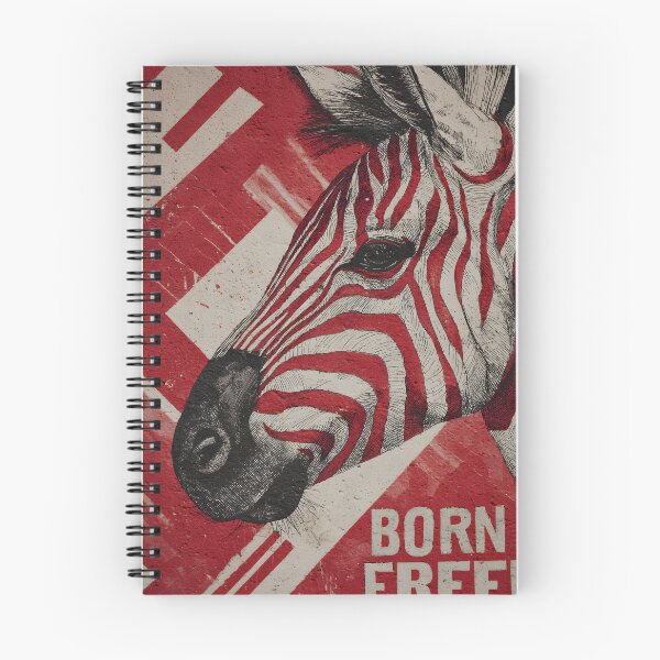 Item preview, Celebrate Wildlife Freedom with a Bold Zebra Face in Striking Red and Black Born Free Artwork designed and sold by OlfactoART Studio.
