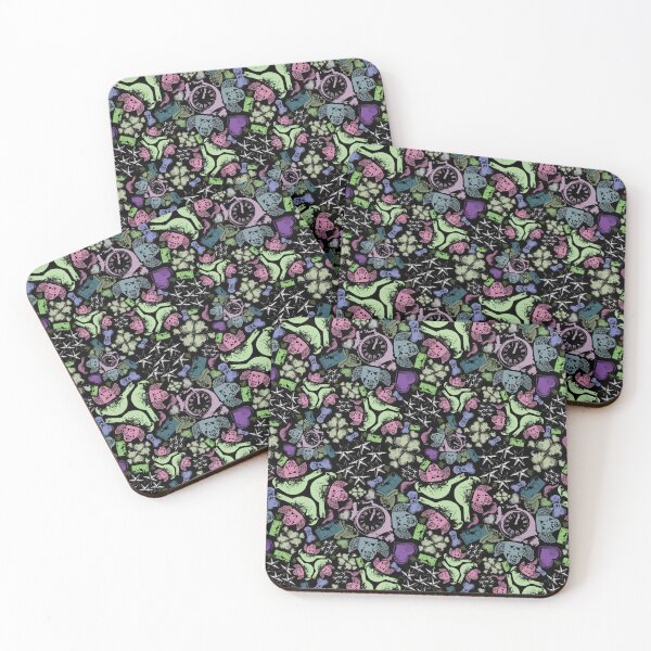 Item preview, Travel Snapshots Scatter 2 Brights on Black designed and sold by Digitalmyth's Designs.