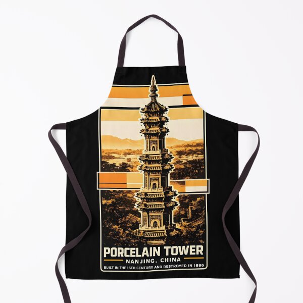 Item preview, Porcelain Tower Of Nanjing China - Destroyed 1856 | Risograph Duotone Art designed and sold by WAUZ.