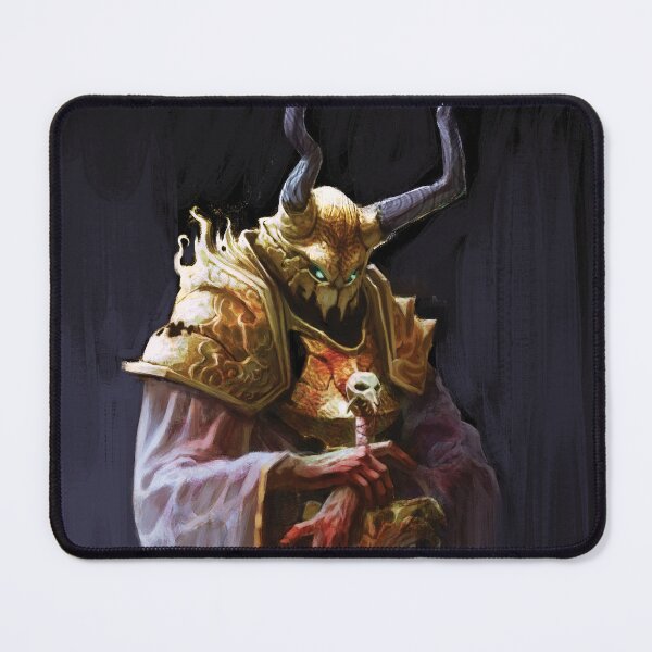 Item preview, Dark Fantasy Horned Priest – Occult Warrior Illustration designed and sold by Alessandro Buffa Artist.
