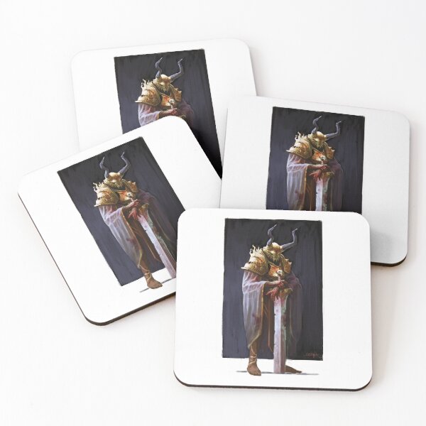 Item preview, Dark Fantasy Horned Priest – Occult Warrior Illustration designed and sold by Alessandro Buffa Artist.