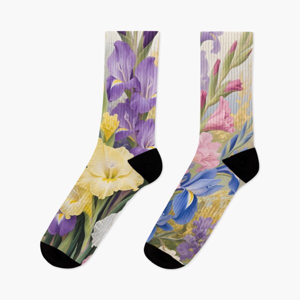 Item preview, Gladiolus Bouquet Watercolor | August Birth Flower Botanical Floral Art designed and sold by Debbie Schulte.