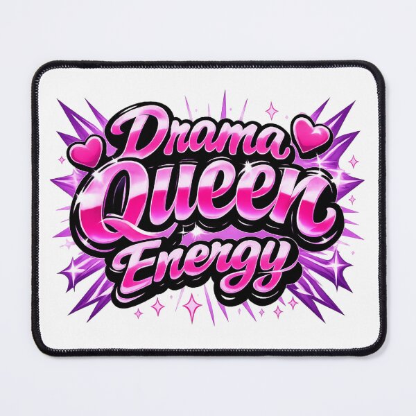 Item preview, Drama Queen Energy Pink Y2K Aesthetic Graphic Design designed and sold by Icyteedesigns.
