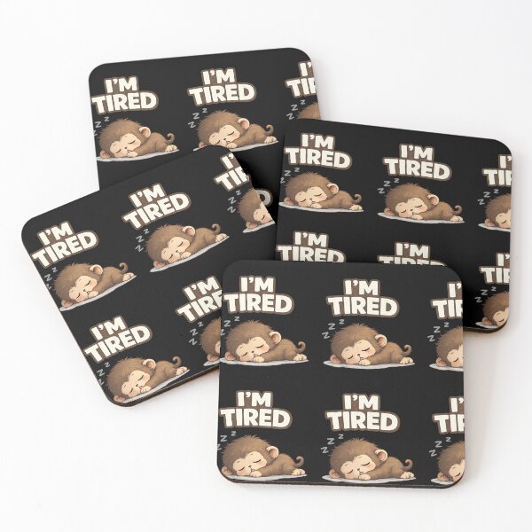 Item preview, Cute I'm Tired Sleeping Monkey Funny Meme designed and sold by PlynGraphics.