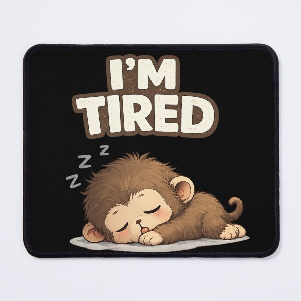 Item preview, Cute I'm Tired Sleeping Monkey Funny Meme designed and sold by PlynGraphics.