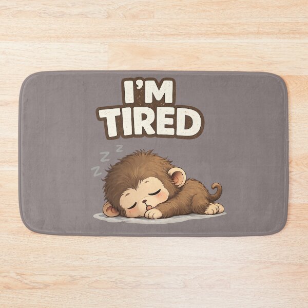Item preview, Cute I'm Tired Sleeping Monkey Funny Meme designed and sold by PlynGraphics.