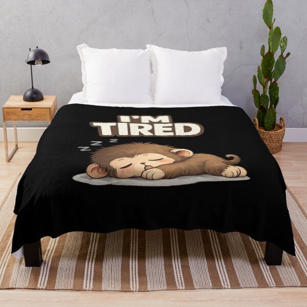 Item preview, Cute I'm Tired Sleeping Monkey Funny Meme designed and sold by PlynGraphics.