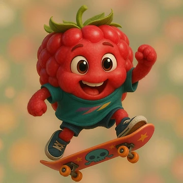 Artwork thumbnail, Skater Raspberry by Sillytoe
