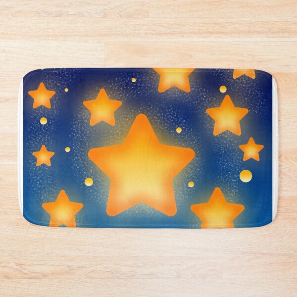 Item preview, Cozy ​Shining Golden Stars in Blue Galaxy Night designed and sold by Stylized stikers.