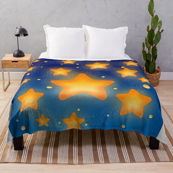Item preview, Cozy ​Shining Golden Stars in Blue Galaxy Night designed and sold by Stylized stikers.