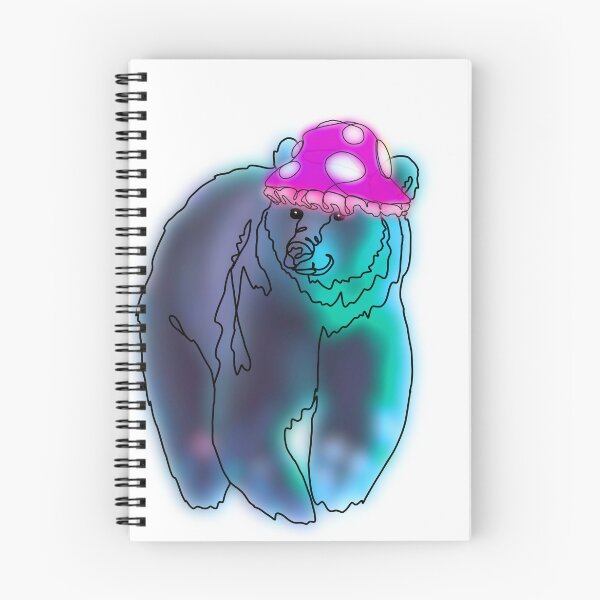 Item preview, Blue Grizz The Bear with mushroom hat- animalzinhats  designed and sold by Ashley’sAnimalz.