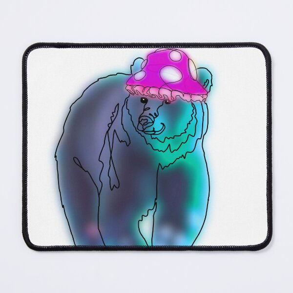 Item preview, Blue Grizz The Bear with mushroom hat- animalzinhats designed and sold by Ashley’sAnimalz.