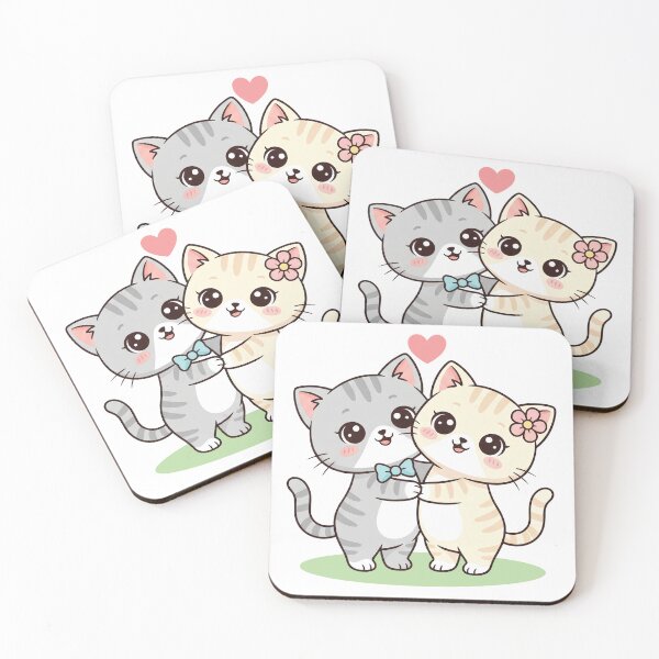 Item preview, Couple of Cats Hugging and Sharing True Love designed and sold by Dizartico.