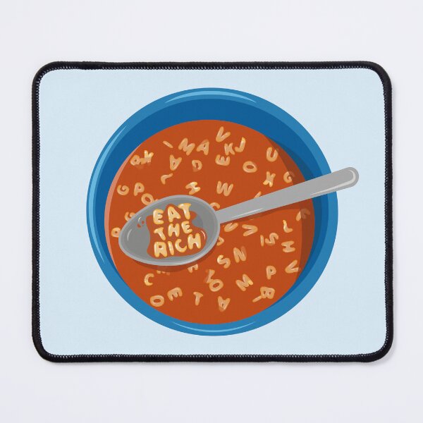 Item preview, Eat The Rich alphabet soup designed and sold by Rubyfruit Press.