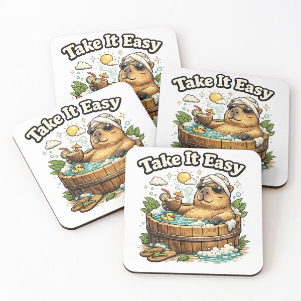 Item preview, Relaxed Capybara Spa Day Zen Illustration designed and sold by EpicwaveDesigns.