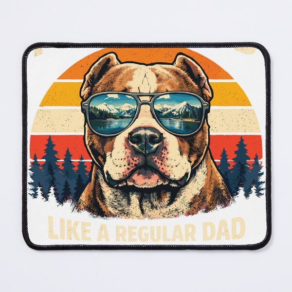 Item preview, Pitbull Dad Shirt – Like a Regular Dad But Cooler – Funny Dog Dad Gift – Vintage Sunset Pitbull T-Shirt designed and sold by kyoubi100.