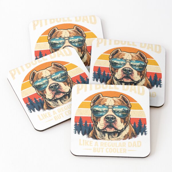 Item preview, Pitbull Dad Shirt – Like a Regular Dad But Cooler – Funny Dog Dad Gift – Vintage Sunset Pitbull T-Shirt designed and sold by kyoubi100.