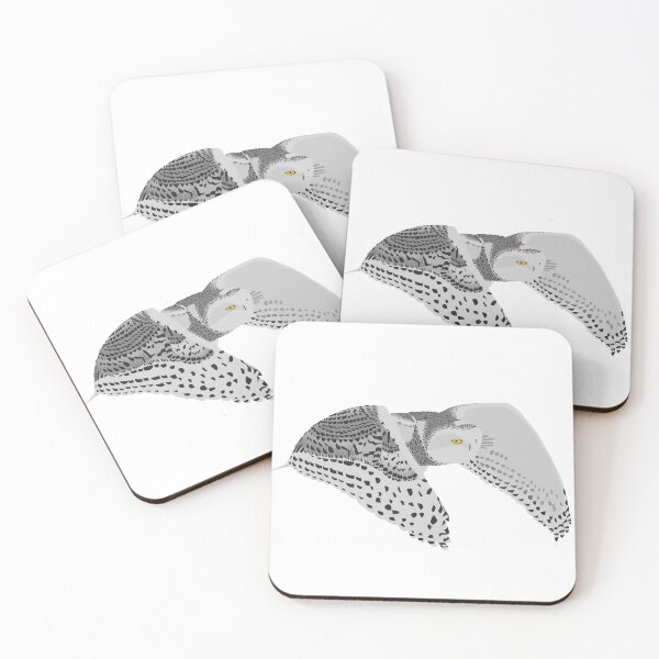 Item preview, Snowy owl in flight designed and sold by Sawsena.