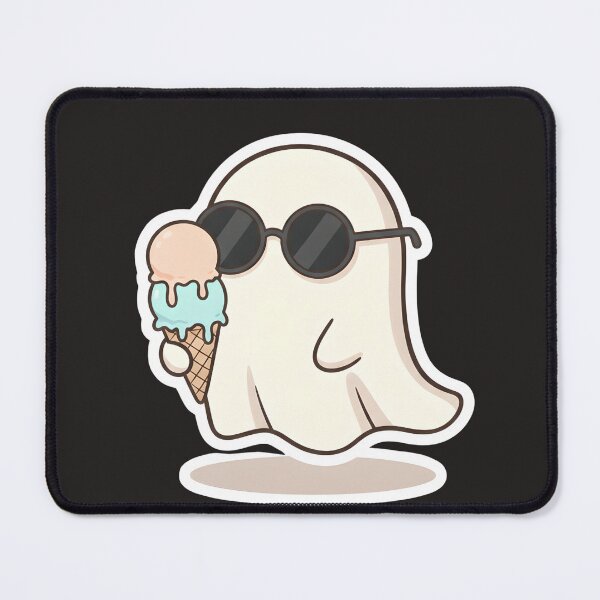 Item preview, Cool Ghost With Ice Cream – Kawaii Summer Ghost Illustration designed and sold by Biwbiwty.