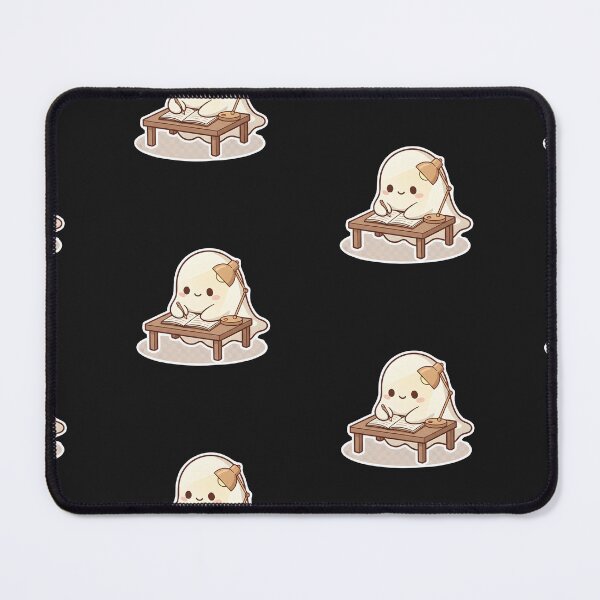 Item preview, Cute Study Ghost Writing in Notebook – Cozy Kawaii Ghost Aesthetic Sticker designed and sold by Biwbiwty.