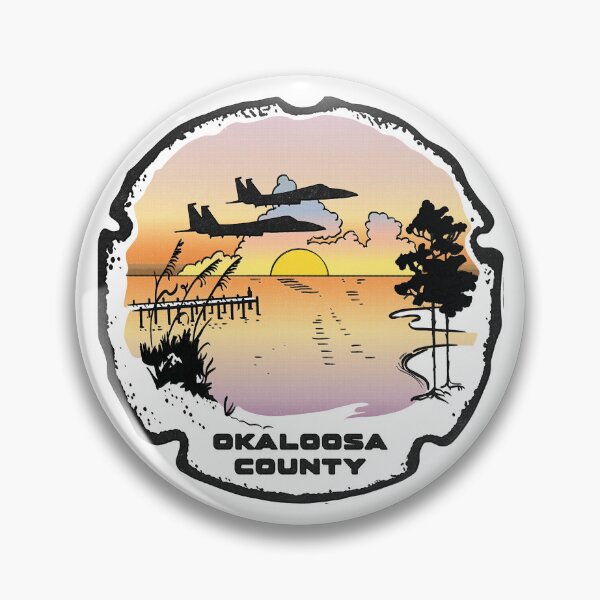 Item preview, Okaloosa County Sunset Logo designed and sold by RLMcKeown.