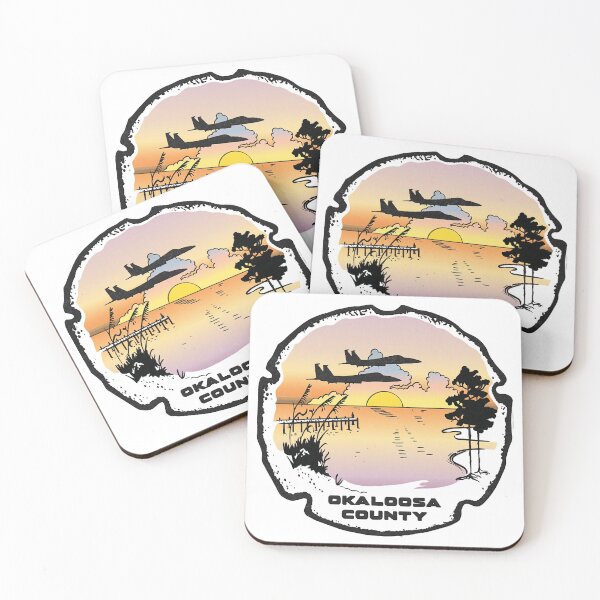 Item preview, Okaloosa County Sunset Logo designed and sold by RLMcKeown.