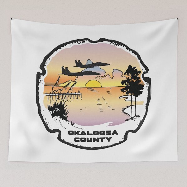 Item preview, Okaloosa County Sunset Logo designed and sold by RLMcKeown.