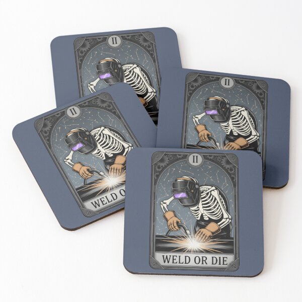 Item preview, WELD OR DIE – Vintage Skeleton Welder Design designed and sold by LunaSpellStudio.