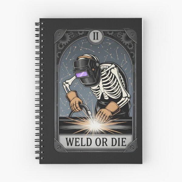 Item preview, WELD OR DIE – Vintage Skeleton Welder Design designed and sold by LunaSpellStudio.
