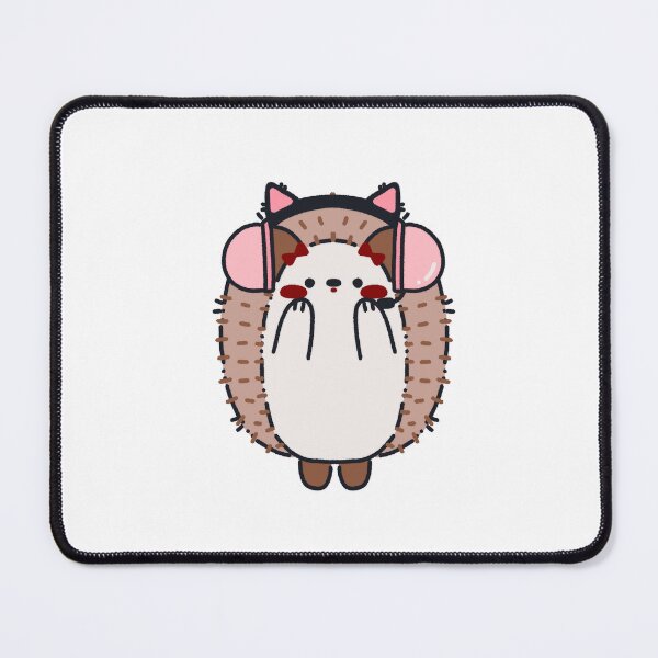 Item preview, Cute Hedgehog with Headphones Sticker | Raya Character designed and sold by AhliaStudio.