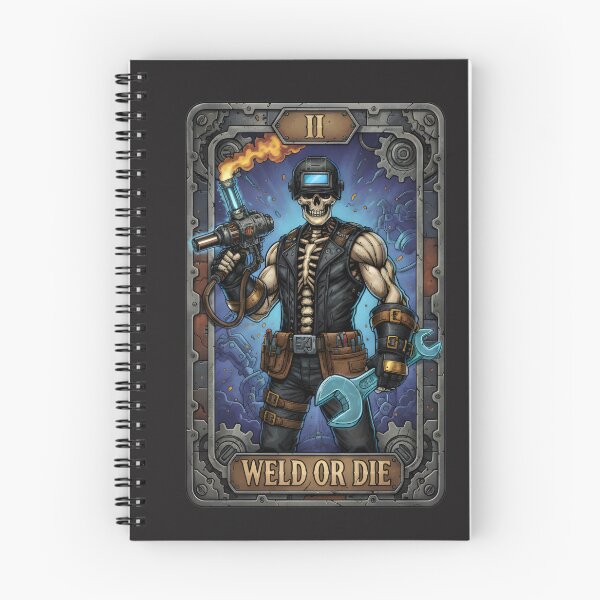 Item preview, WELD OR DIE – Steampunk Skeleton Welder Warrior designed and sold by LunaSpellStudio.