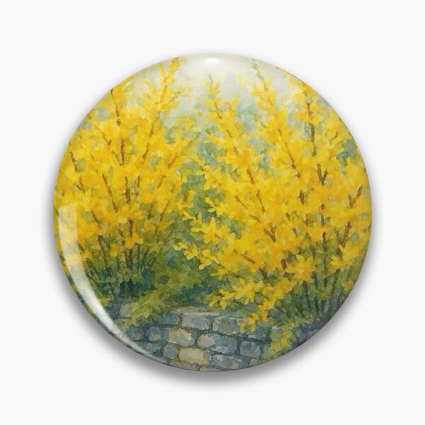 Item preview, Forsythia by the wall designed and sold by TinCatOutPost.