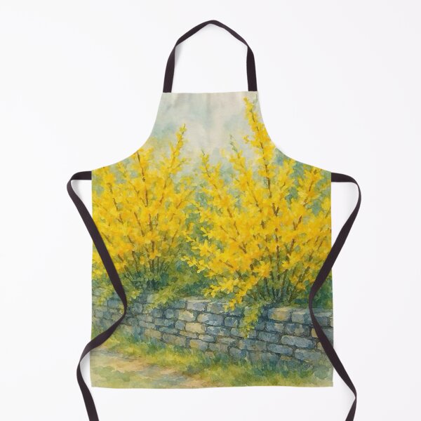 Item preview, Forsythia by the wall designed and sold by TinCatOutPost.