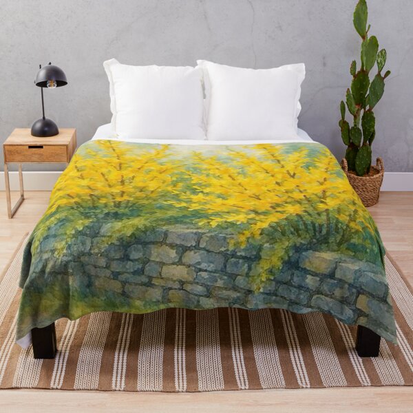 Item preview, Forsythia by the wall designed and sold by TinCatOutPost.