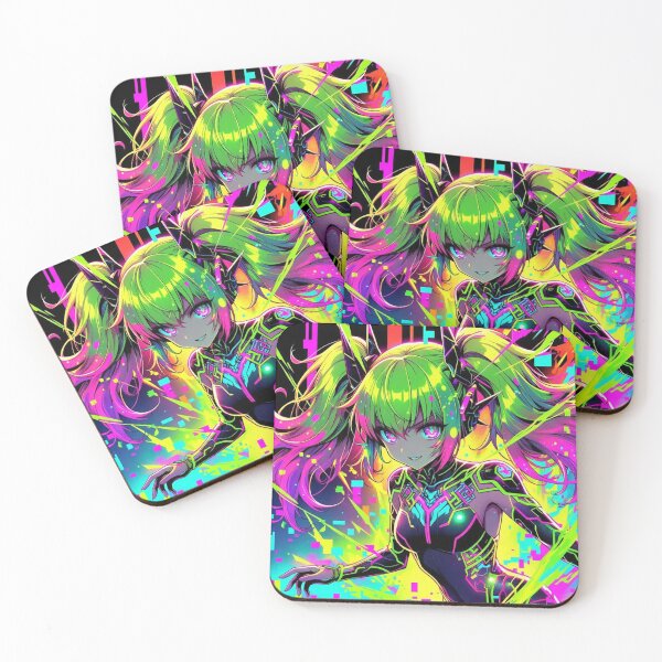 Item preview, Cyber Drive: Neon Smile & Rainbow Glitch designed and sold by RadaQueen.