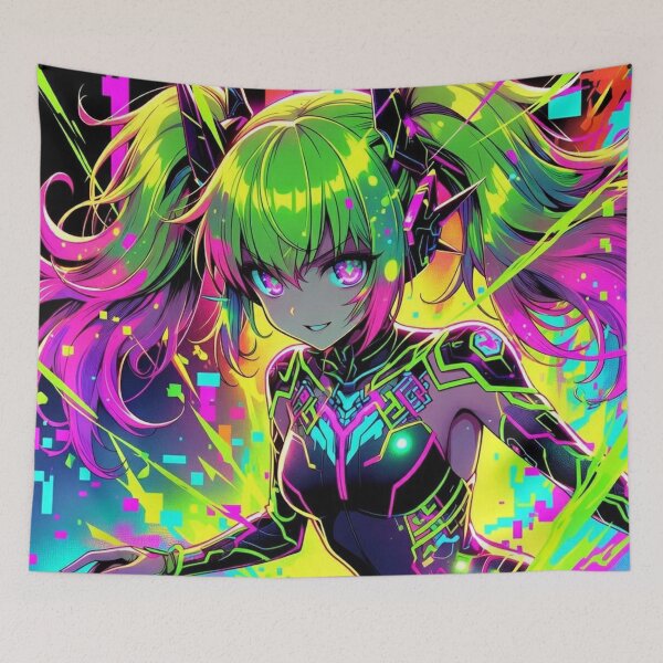 Item preview, Cyber Drive: Neon Smile & Rainbow Glitch designed and sold by RadaQueen.