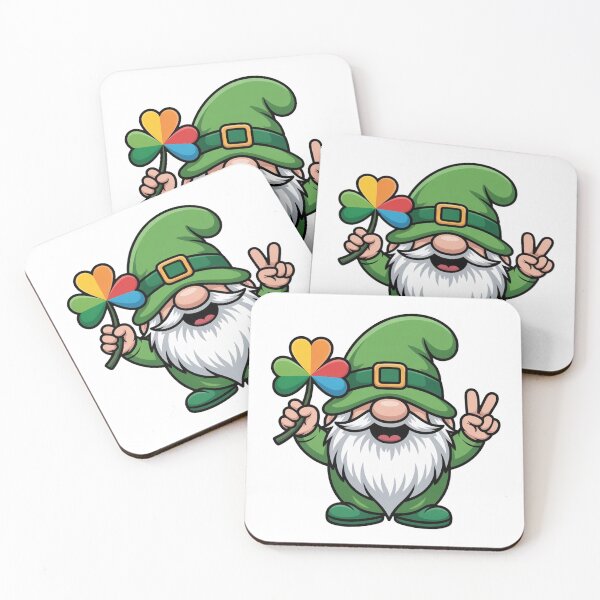 Item preview, Colorful Tie Dye Gnome Clover Irish Holiday designed and sold by QuiteOrbit.