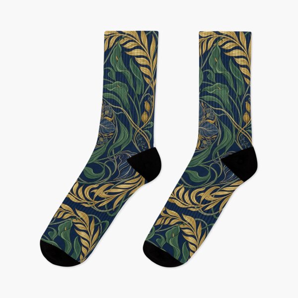 Item preview, Branches, Leaves, and Calla Lilies in Spiral Movement designed and sold by Ciervo Primavera.
