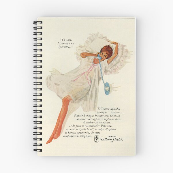 Item preview, 1960s French Telephone Ad - Quebec 60s Advertisement designed and sold by The Sticker Bureau.