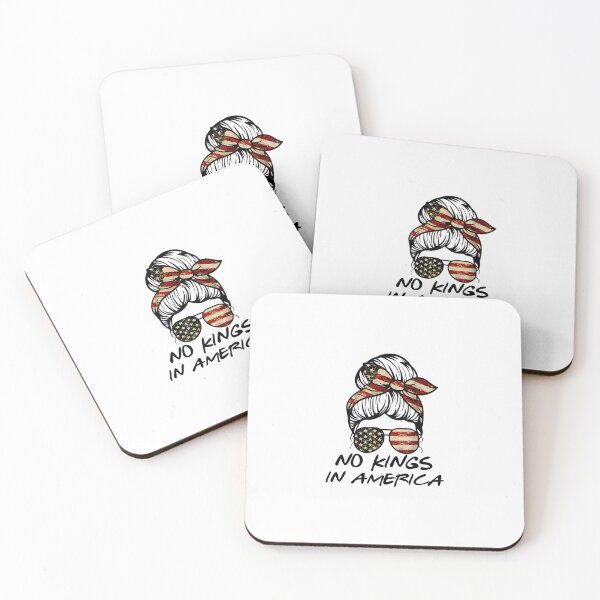 Item preview, No Kings In America Shirt Women Messy bun USA flag No Kings designed and sold by irifine.