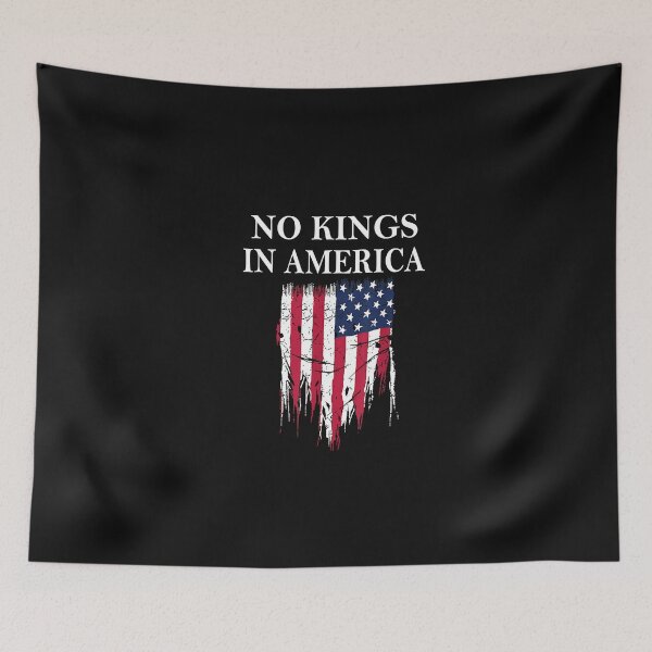 Item preview, No Kings In America America Flag Vintage No Kings designed and sold by irifine.