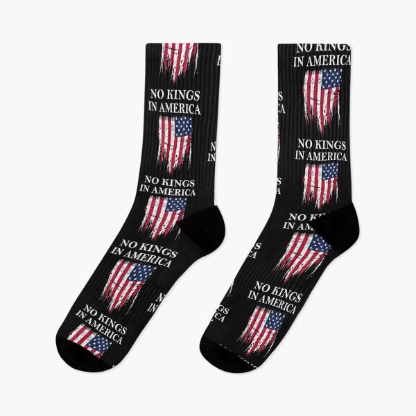 Item preview, No Kings In America America Flag Vintage No Kings designed and sold by irifine.