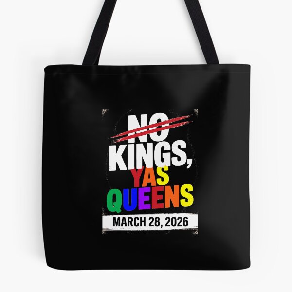 Item preview, No Kings Yas Queens Gay Pride Protest March 28 2026 Rainbow designed and sold by irifine.