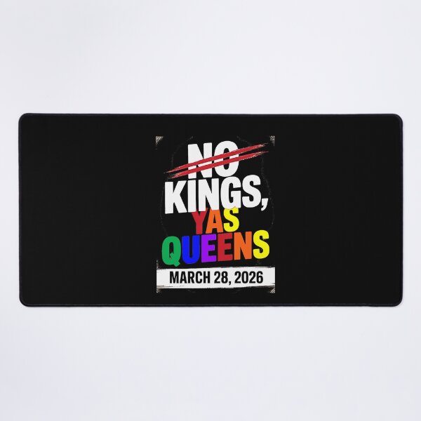 Item preview, No Kings Yas Queens Gay Pride Protest March 28 2026 Rainbow designed and sold by irifine.