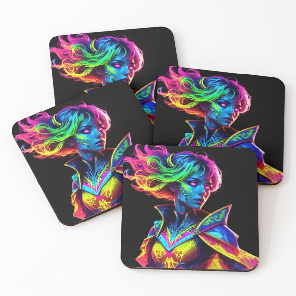 Item preview, Cyber Diva: Rainbow Neon & Purple Flame designed and sold by RadaQueen.