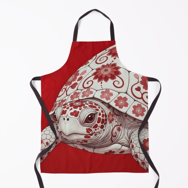 Item preview, Decorative Floral Turtle – Red Animal Art Zentangular Style designed and sold by HeyHas.