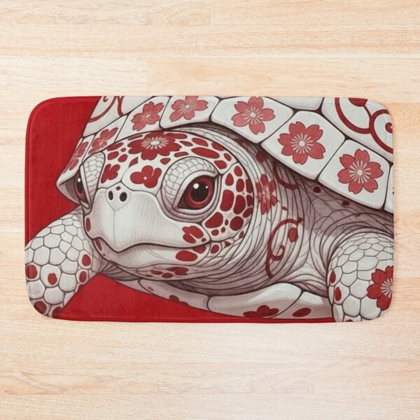 Item preview, Decorative Floral Turtle – Red Animal Art Zentangular Style designed and sold by HeyHas.