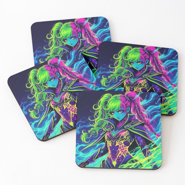 Item preview, Cyber Ninja: Neon Flame & Braids designed and sold by RadaQueen.