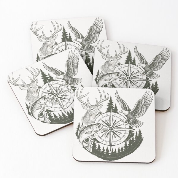 Item preview, Deer Duck Fishing, Retro Camo Hunting & Fishing Outdoorsman Boy designed and sold by DesignDenDo ⭐⭐⭐⭐⭐.